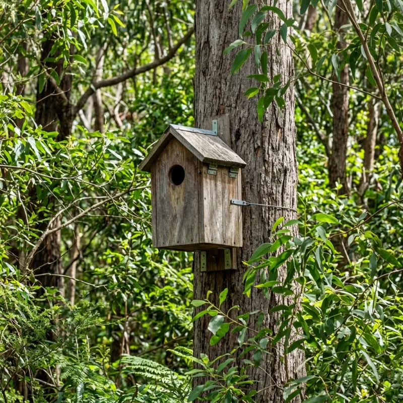 Animal nesting box installed as a humane alternative to a Staughton Vale roof cavity