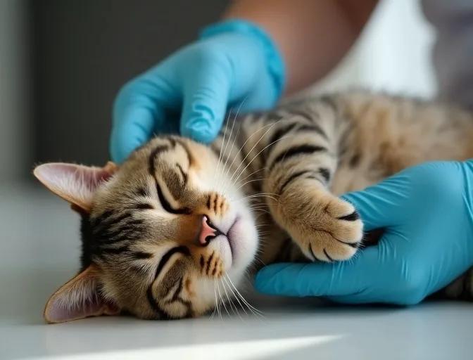 Specialist carefully handling a deceased cat with dignity in Staughton Vale